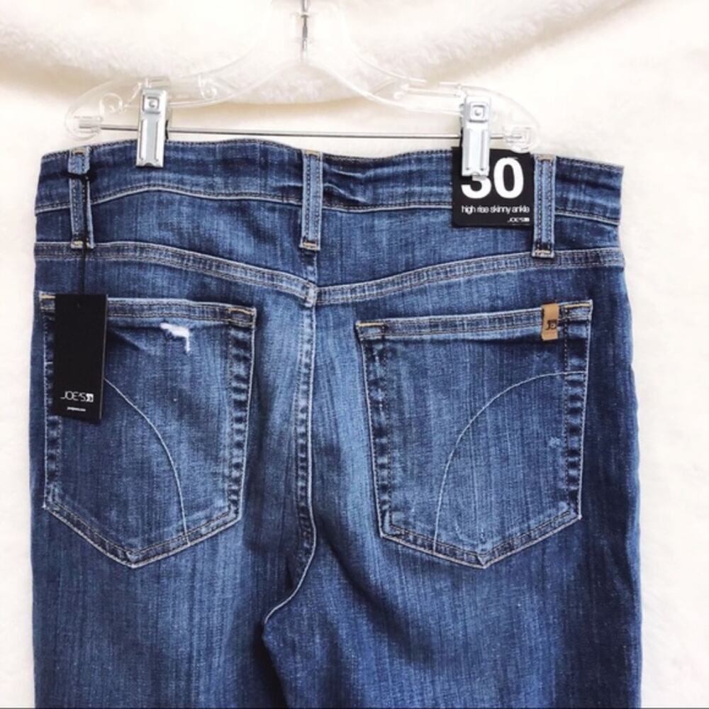 Joe's Charlie Navy High-Rise Distressed Skinny Jeans - Picture 6 of 6